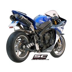 YAMAHA YZF R1 (2009 - 2014) Par de escapes Oval carbono