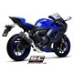 YAMAHA YZF R7 (2021 - 2024) Línea de escape completa 2-1 acero inoxidable, con escape SC1-S carbono