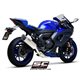 YAMAHA YZF R7 (2021 - 2024) Línea de escape completa 2-1 acero inoxidable, con escape SC1-S titanio