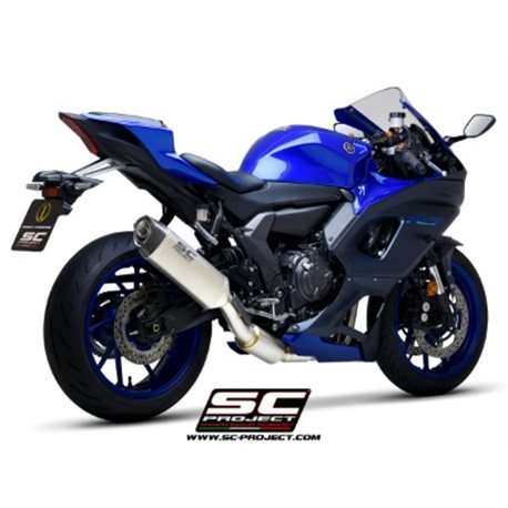 YAMAHA YZF R7 (2021 - 2024) Línea de escape completa 2-1 acero inoxidable, con escape SC1-S titanio