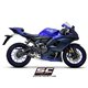 YAMAHA YZF R7 (2021 - 2024) Línea de escape completa 2-1 acero inoxidable, con escape CR-T carbono