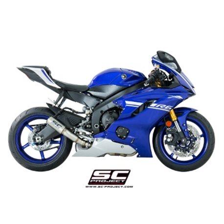 YAMAHA YZF R6 Race (2021 - 2025) Escape CR-T titanio, posición alta