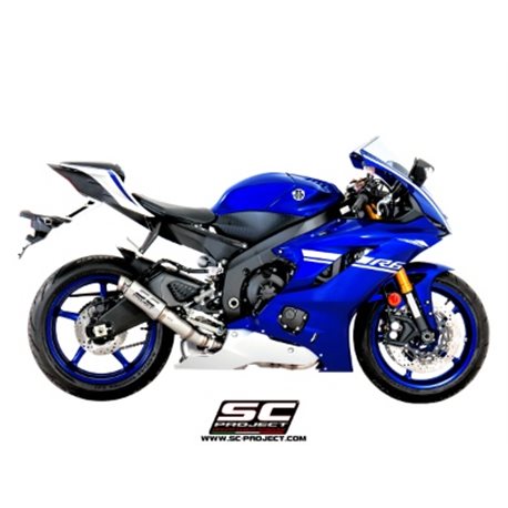 YAMAHA YZF R6 (2017 - 2020) Escape GP70-R titanio, posición alta