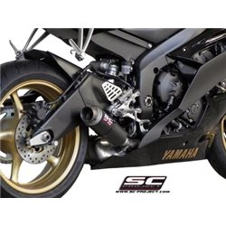 YAMAHA YZF R6 (2006 - 2016) Escape GP-M2 carbono, posición baja