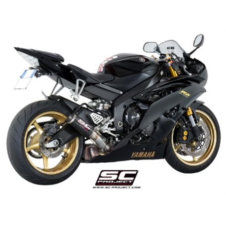 YAMAHA YZF R6 (2006 - 2016) Escape CR-T carbono, posición alta