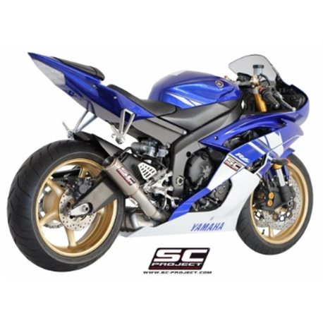 YAMAHA YZF R6 (2006 - 2016) Escape CR-T titanio, posición alta