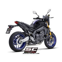 YAMAHA MT-09 (2021 - 2023) Línea de escape completa 3-1 acero inoxidable, con escape STR-1