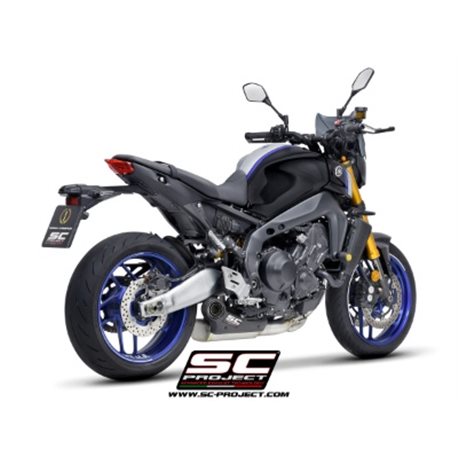 YAMAHA MT-09 (2021 - 2023) Línea de escape completa 3-1 acero inoxidable, con escape STR-1