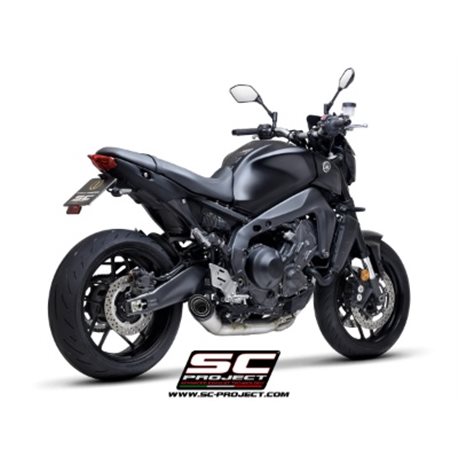 YAMAHA MT-09 (2021 - 2023) Línea de escape completa 3-1 acero inoxidable, con escape S1 acero inoxidable