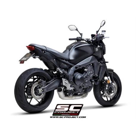 YAMAHA MT-09 (2021 - 2023) Línea de escape completa 3-1 acero inoxidable, con escape CR-T titanio