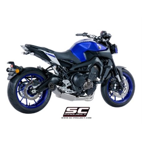 YAMAHA MT-09 (2017 - 2020) Línea de escape completa 3-1 acero inoxidable, con escape S1 titanio