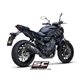 YAMAHA MT-07 (2021 - 2024) Línea de escape completa 2-1 acero inoxidable, negro mate, con escape SC1-S carbono