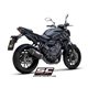 YAMAHA MT-07 (2021 - 2024) Línea de escape completa 2-1 acero inoxidable, negro mate, con escape SC1-S carbono