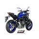 YAMAHA MT-07 (2017 - 2020) Línea de escape completa 2-1 acero inoxidable, con escape S1 titanio