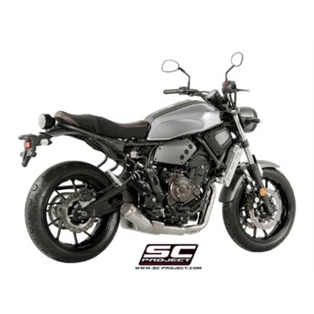 YAMAHA MT-07 (2017 - 2020) Línea de escape completa 2-1 acero inoxidable, con escape Conico 70s acero inoxidable