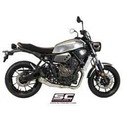 YAMAHA MT-07 (2013 - 2016) Línea de escape completa 2-1 acero inoxidable, con escape Conico 70s acero inoxidable