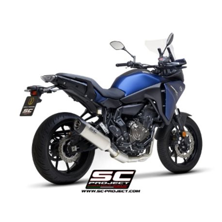 YAMAHA TRACER 700 (2020) - TRACER 7 (2021 - 2024) - GT - Euro 5 Línea de escape completa 2-1 acero inoxidable, con escape SC1-S 