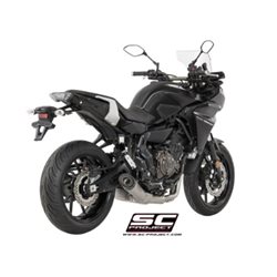 YAMAHA TRACER 700 (2016 - 2020) - Euro 4 Línea de escape completa 2-1 acero inoxidable, con escape S1 titanio