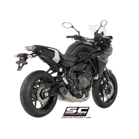 YAMAHA TRACER 700 (2016 - 2020) - Euro 4 Línea de escape completa 2-1 acero inoxidable, con escape S1 titanio