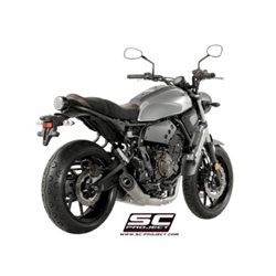 YAMAHA XSR 700 (2016 - 2020) Línea de escape completa 2-1 acero inoxidable, con escape S1 titanio