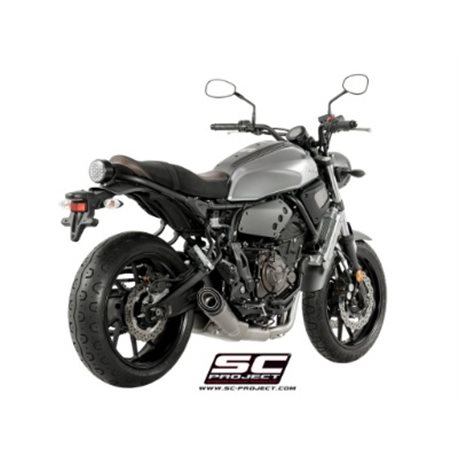 YAMAHA XSR 700 (2016 - 2020) Línea de escape completa 2-1 acero inoxidable, con escape S1 titanio