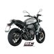 YAMAHA XSR 700 (2016 - 2020) Línea de escape completa 2-1 acero inoxidable, con escape S1 titanio, negro mate