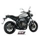 YAMAHA XSR 700 (2016 - 2020) Línea de escape completa 2-1 acero inoxidable, con escape Conico 70s acero inoxidable, negro mate