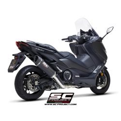 YAMAHA TMAX 560 (2020 - 2021) Línea de escape completa 2-1 acero inoxidable, con escape SC1-R carbono