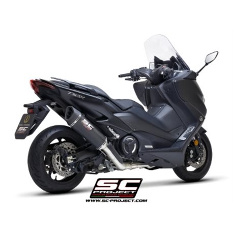 YAMAHA TMAX 560 (2020 - 2021) Línea de escape completa 2-1 acero inoxidable, con escape SC1-R carbono