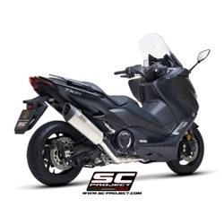 YAMAHA TMAX 560 (2020 - 2021) Línea de escape completa 2-1 acero inoxidable, con escape SC1-R titanio