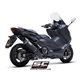 YAMAHA TMAX 560 (2020 - 2021) Línea de escape completa 2-1 acero inoxidable, negro mate, con escape SC1-R carbono