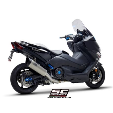 YAMAHA TMAX 530 (2017 - 2019) - SX - DX - SX Sport Edition Línea de escape completa 2-1 acero inoxidable, con escape SC1-R titan