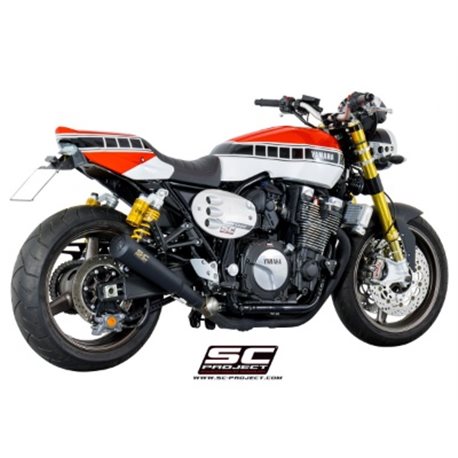 YAMAHA XJR 1300 (2015 - 2016) - RACER Escape Conico 70s acero inoxidable, negro mate