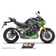 KAWASAKI Z900 (2020) - Euro 6 Escape CR-T carbono, con malla antipiedras (SIN protector carbono)