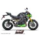 KAWASAKI Z900 (2020) - Euro 7 Escape CR-T titanio, con malla antipiedras (SIN protector carbono)