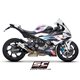 BMW S 1000 RR (2025) Escape CR-T titanio, con malla antipiedras