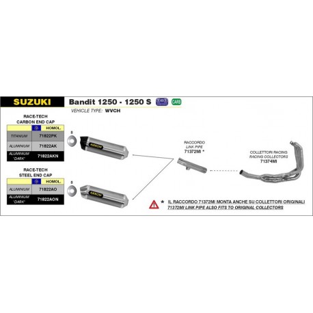 SUZUKI GSF 1250 BANDIT 2007 - 2016 RACE-TECH ARROW