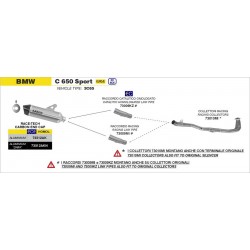 BMW C 650 SPORT 2016 - 2020 COLECTORES ARROW