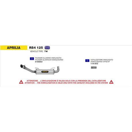 APRILIA RS4 125 2011 - 2016 COLECTORES ARROW