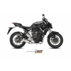 YAMAHA MT-07 2014 OVAL TITANIO COPA CARBONO LINEA COMPLETA 2x1