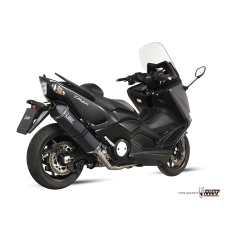 YAMAHA T-MAX 530 2012 2016 SPEED EDGE ALUMINIO NEGRO LINEA COMPLETA 2x1