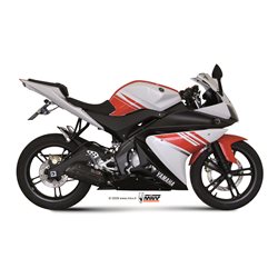 YAMAHA YZF R125 2008 2013 SUONO ALUMINIO NEGRO LINEA COMPLETA 1x1