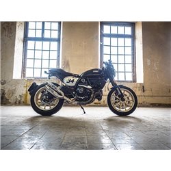 DUCATI SCRAMBLER 800 2015/16 ESCAPE HOMOLOGADO CATALIZADO CON TUBO DE CONEXIÓN DEEPTONE INOX