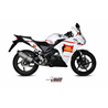 HONDA CBR 125 R 2011 2016 SUONO INOX COPA CARBONO LINEA COMPLETA 1x1